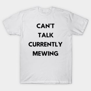 CAN'T  TALK CURRENTLY  MEWING tiktok design shirt T-Shirt